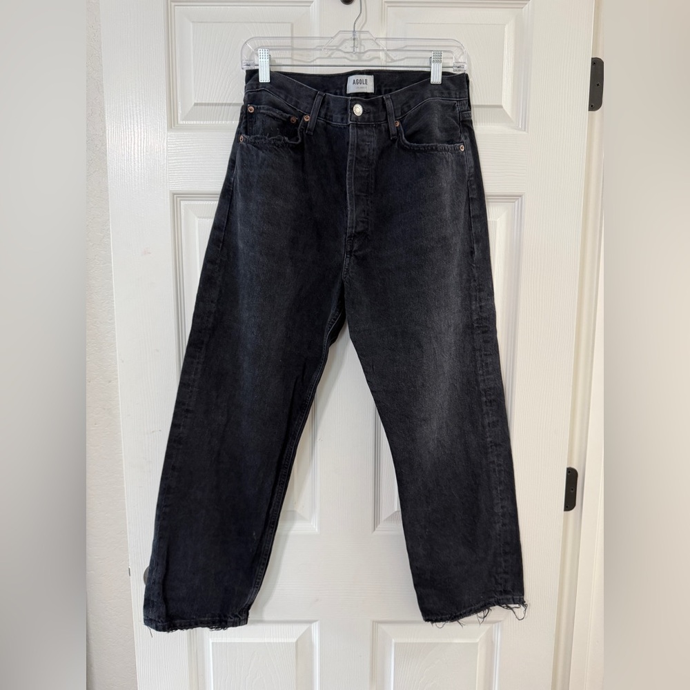 Agolde Women’s Relaxed Black Jeans